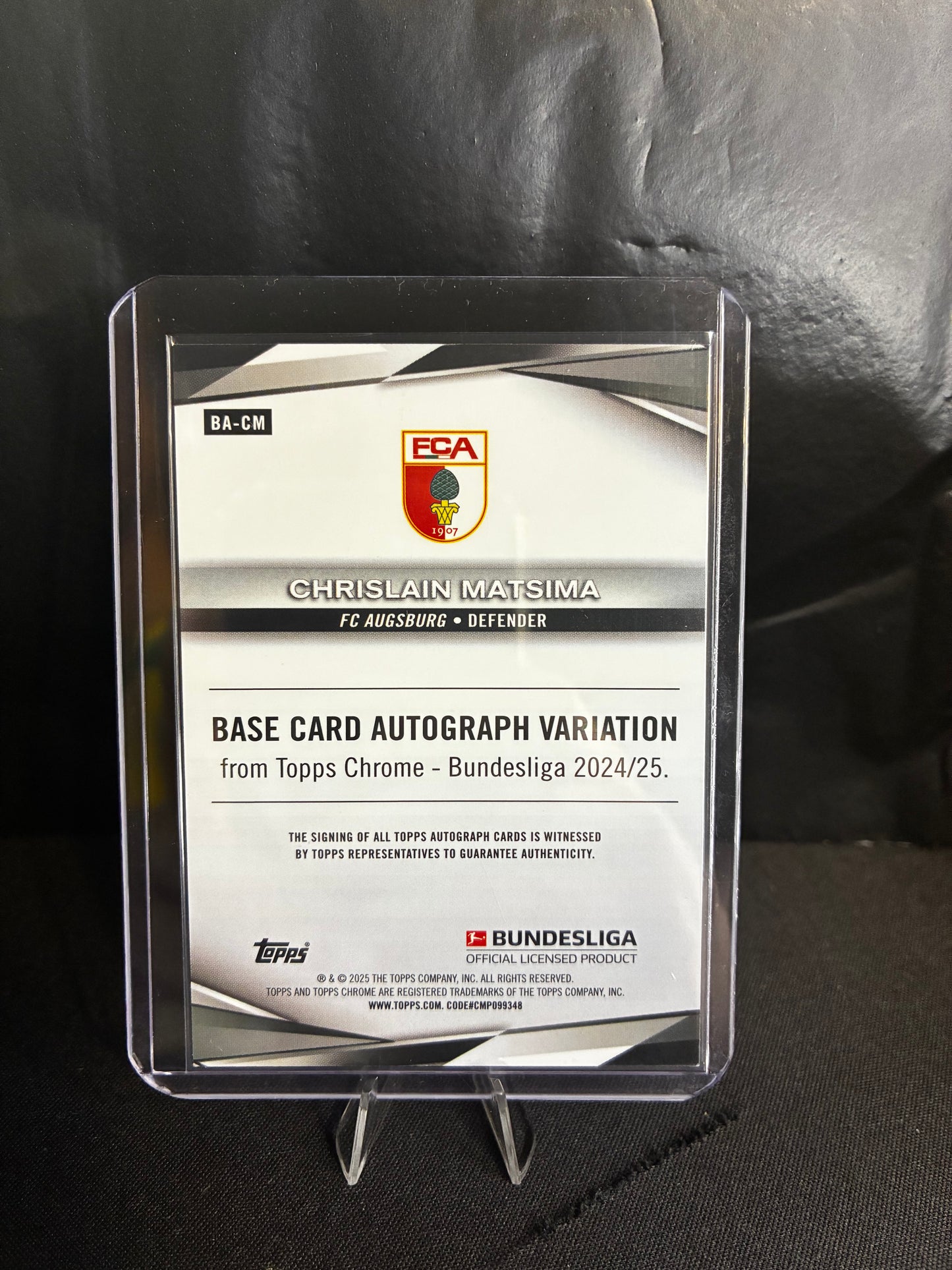 Topps® Chrislain Matsima AUTOGRAMM /52 | TOPPS CHROME BUNDESLIGA 24/25