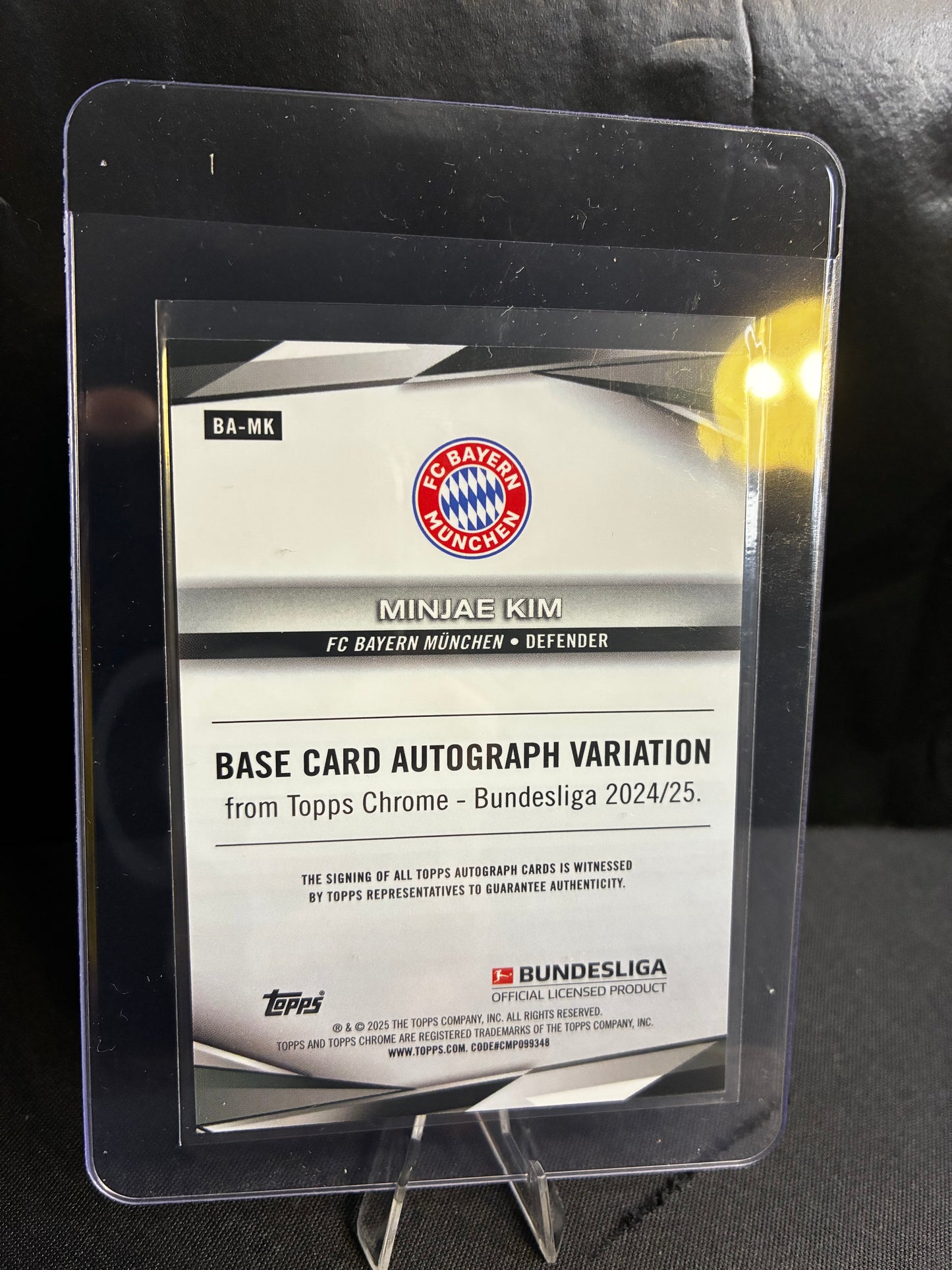 Topps® Minjae-Kim /52 AUTOGRAMM | TOPPS CHROME BUNDESLIGA 24/25
