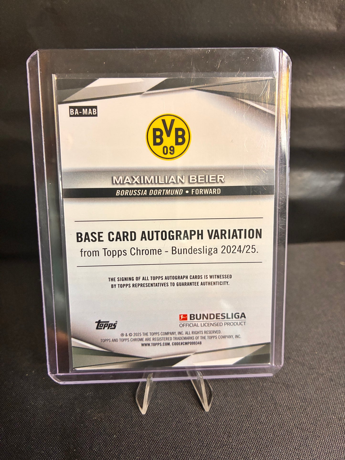 Topps® Maximilian Beier /50 AUTOGRAMM | TOPPS CHROME BUNDESLIGA 24/25