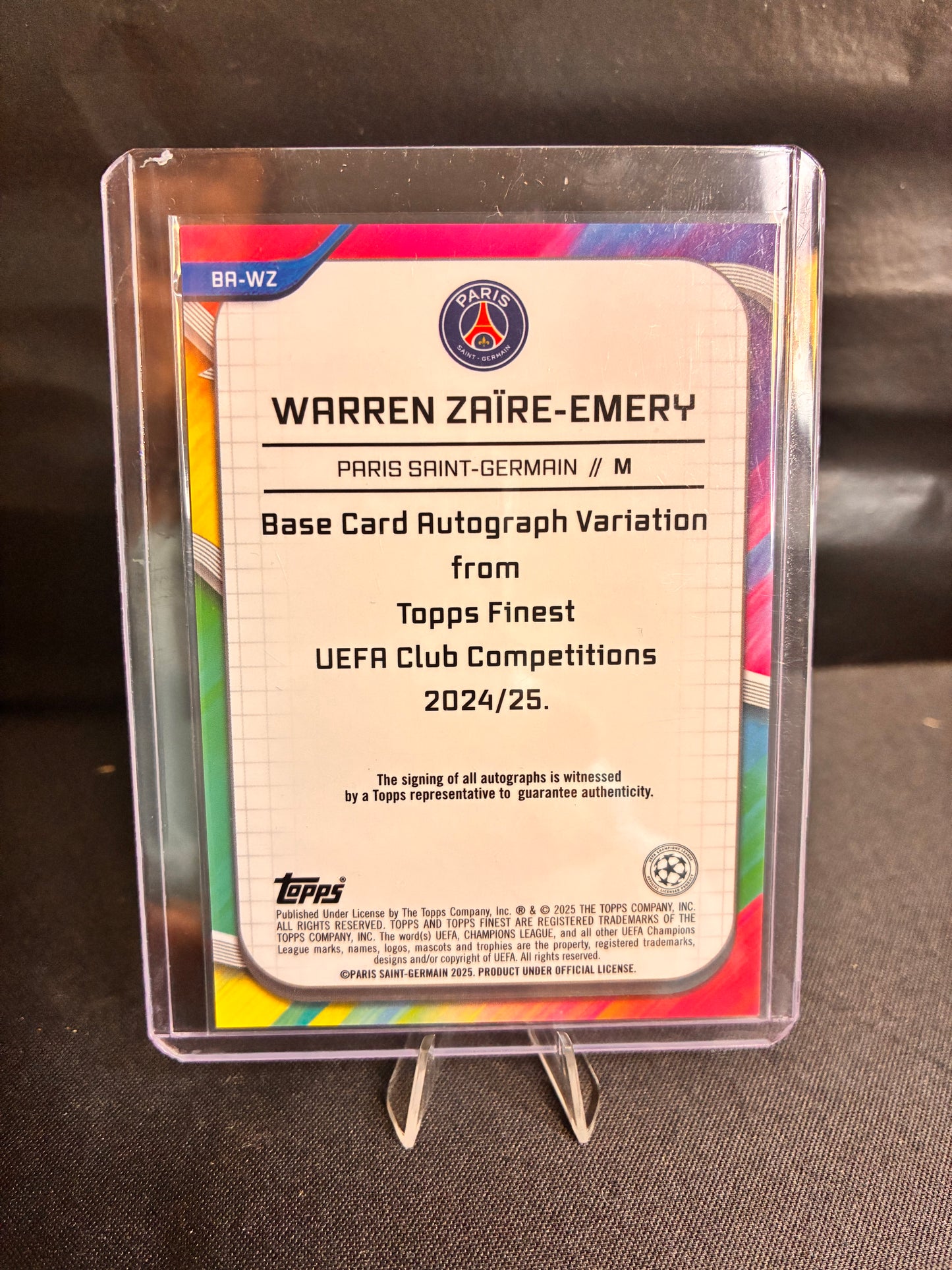 Topps® Warren Zaire-Emery AUTOGRAMM | TOPPS FINEST 24/25