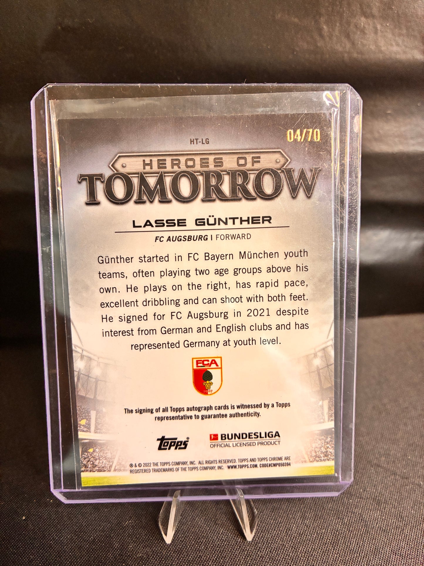 Topps® Lasse Günther /70 AUTOGRAMM | TOPPS CHROME BUNDESLIGA 24/25