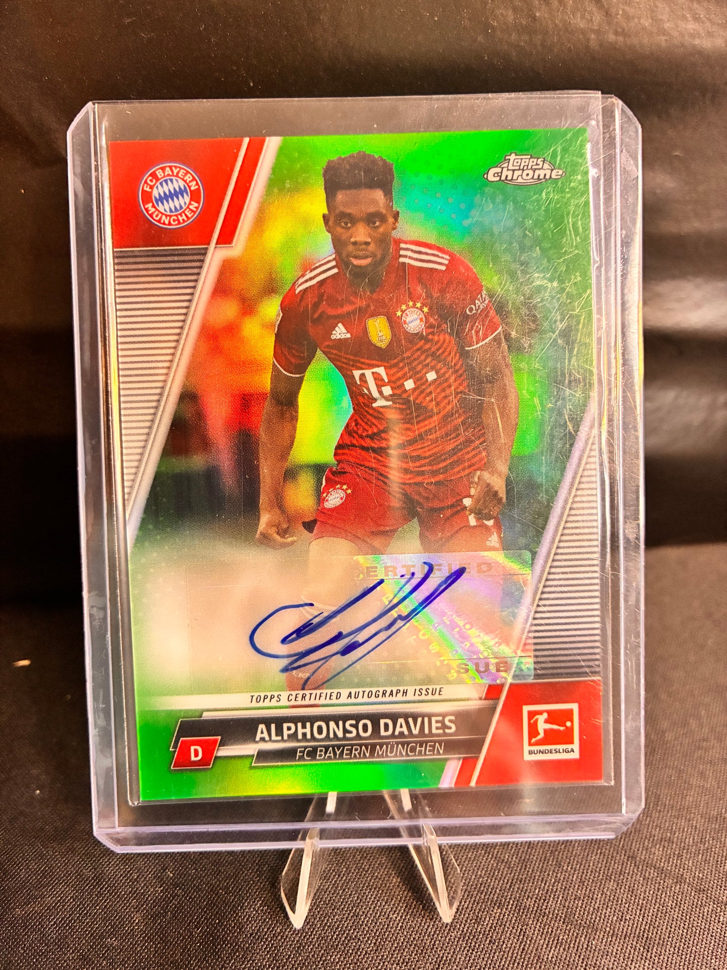 Topps® Alphonso Davies /99 AUTOGRAMM | TOPPS CHROME BUNDESLIGA 21/22