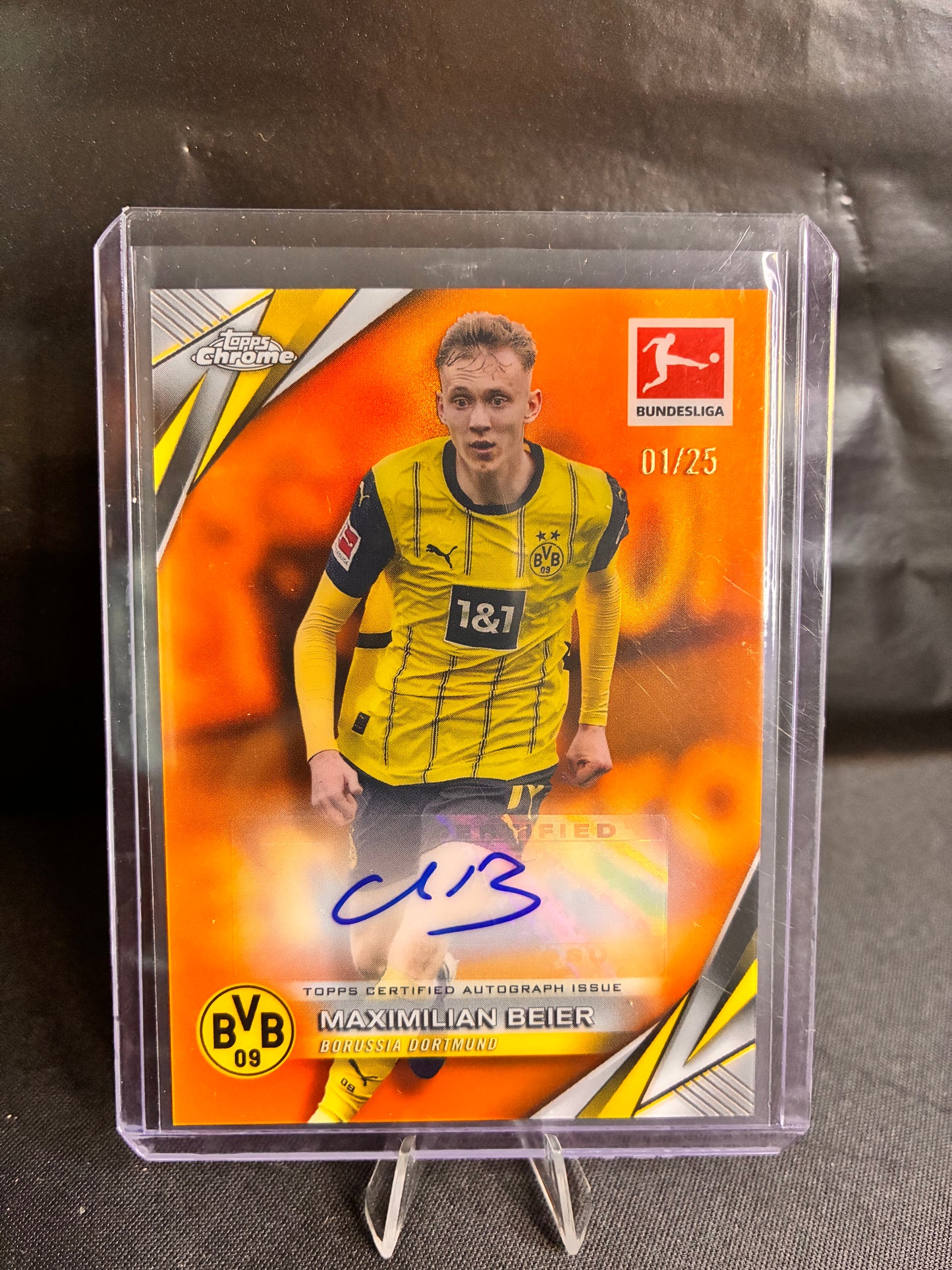 Topps® Maximilian Beier /25 AUTOGRAMM | TOPPS CHROME BUNDESLIGA 24/25
