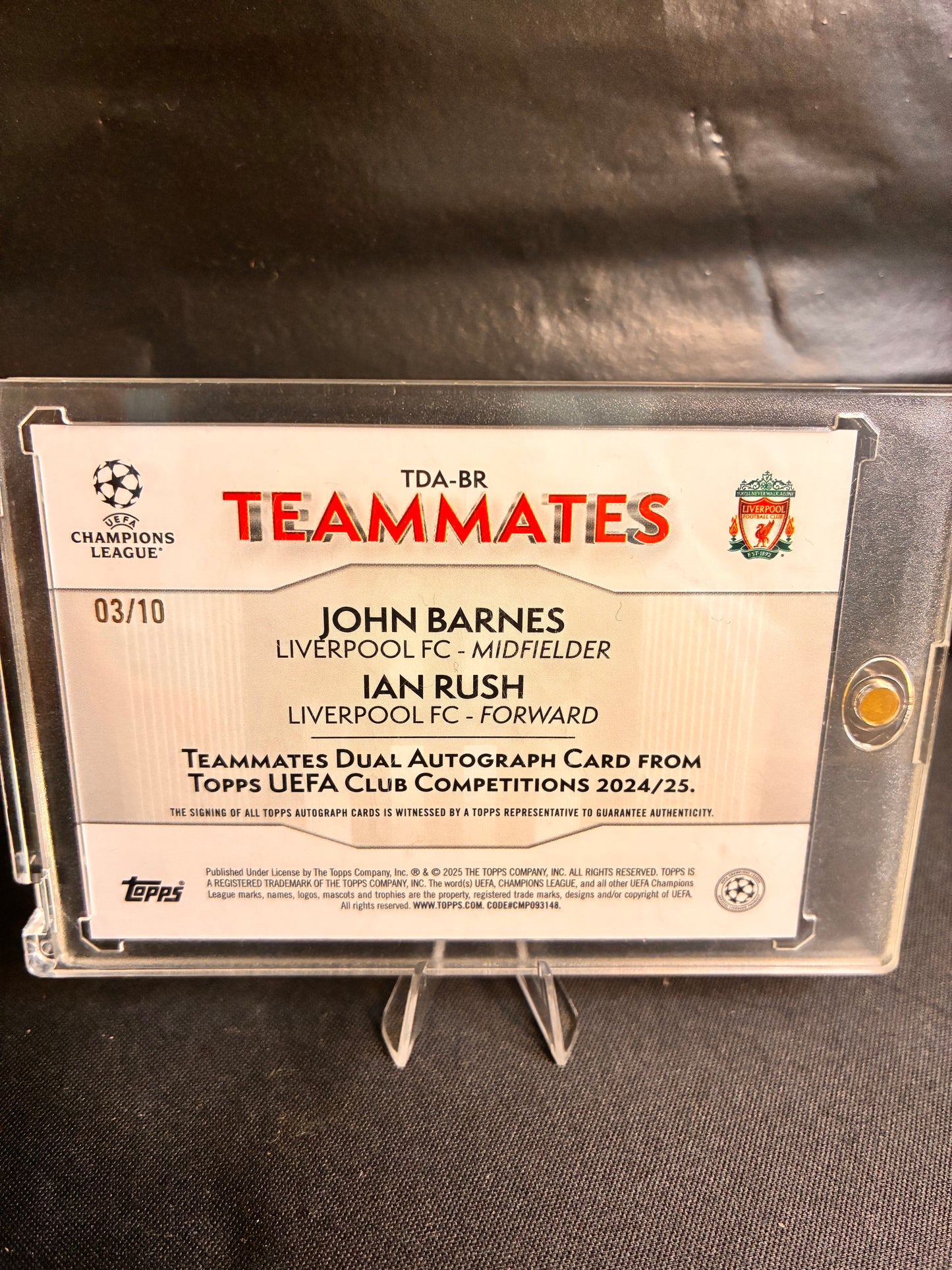 Topps® John Barns x Ian Rush Dual AUTOGRAMM /10 | TOPPS UCC 24/25