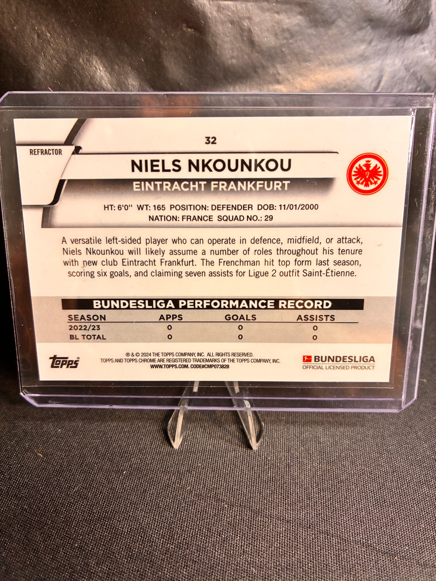 Topps® Niels Nkounkou /5 | TOPPS CHROME BUNDESLIGA 23/24