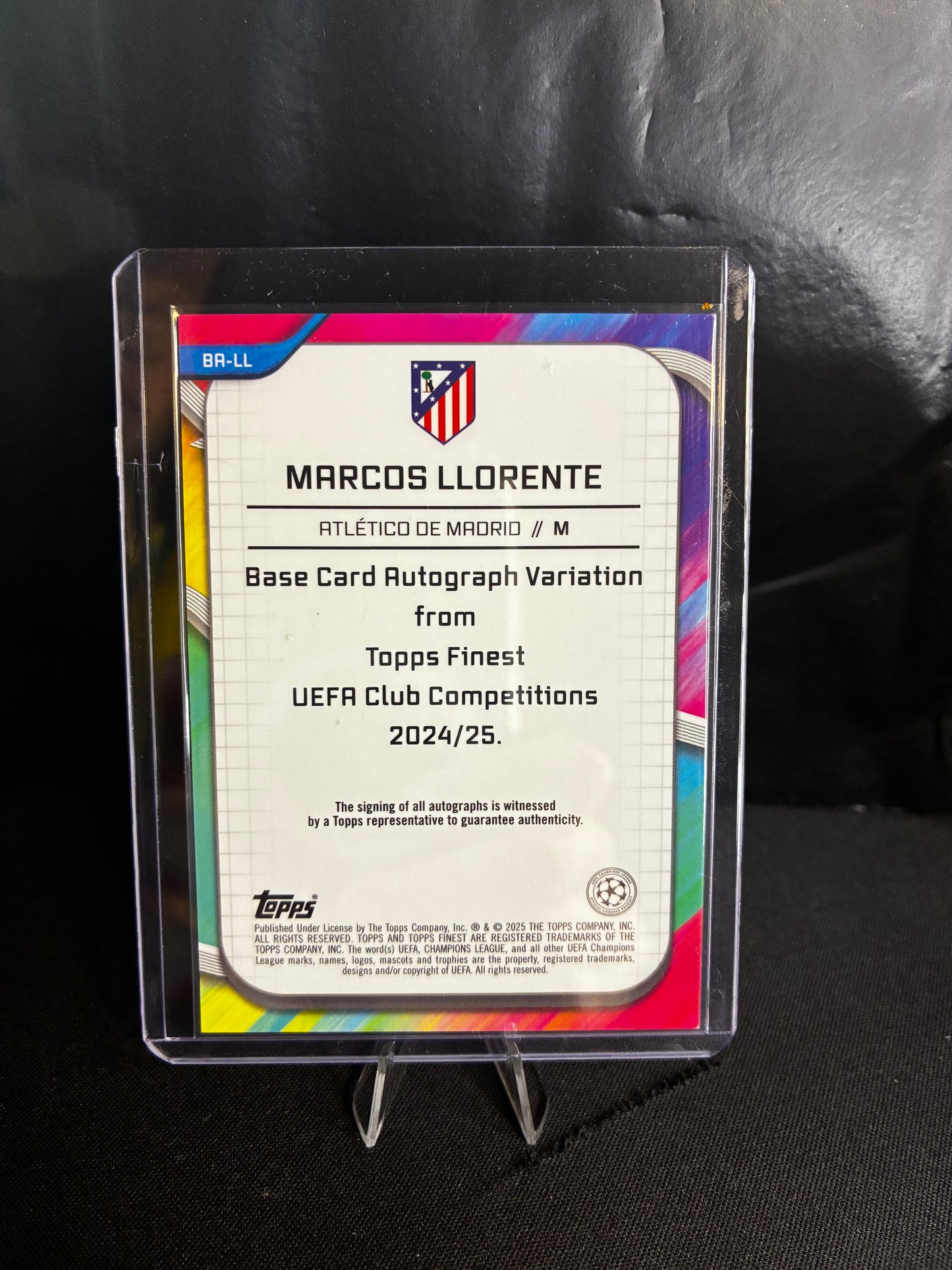 Topps® Marcos Llorente AUTOGRAMM /50| TOPPS Finest 24/25