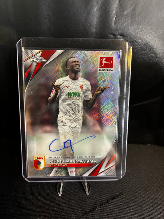 Topps® Chrislain Matsima AUTOGRAMM /52 | TOPPS CHROME BUNDESLIGA 24/25