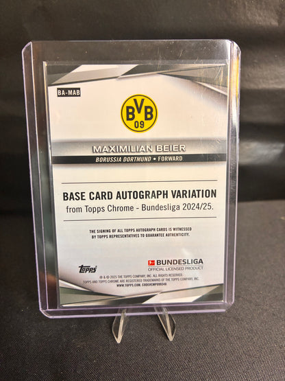 Topps® Maximilian Beier  /50 AUTOGRAMM | TOPPS CHROME BUNDESLIGA 24/25