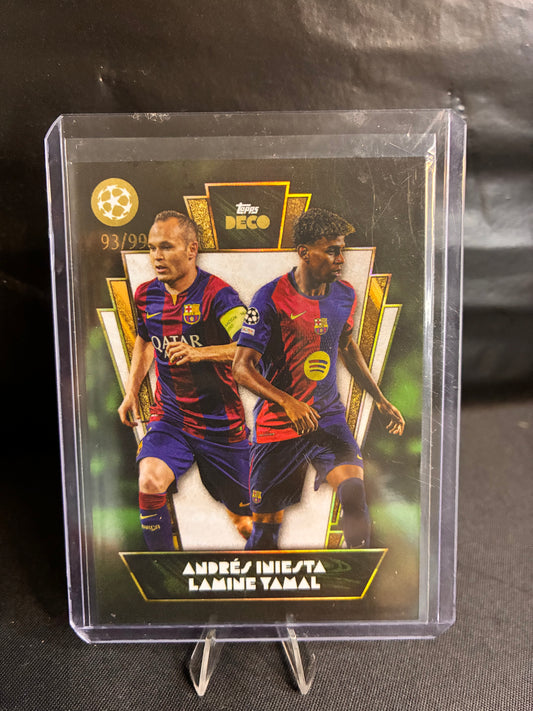 Topps® Andres Iniesta x Lamine Yamal /99 | TOPPS DECO 23/24